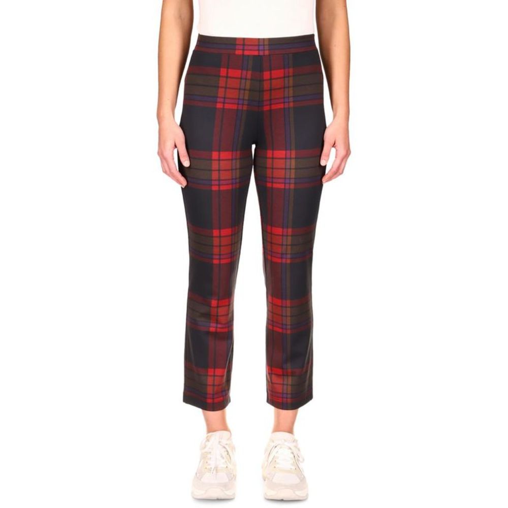 Sanctuary Womens Carnaby Red Plaid Kick Work Cropped Pants NWT